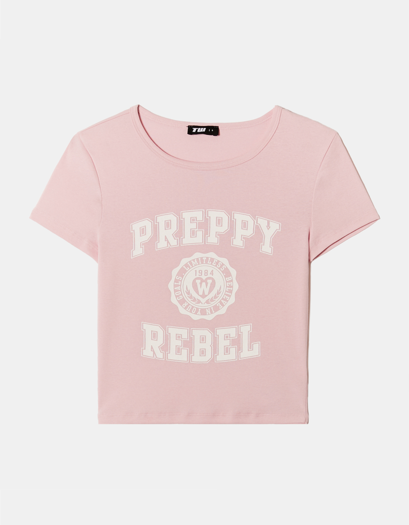 TALLY WEiJL, Pinkes bedrucktes T-Shirt for Women