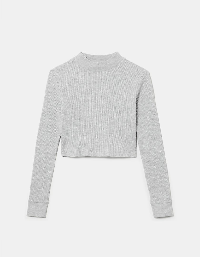 TALLY WEiJL, Grey Roll neck Top for Women