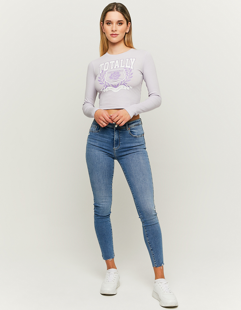 TALLY WEiJL, Purple Long Sleeves T-Shirt for Women