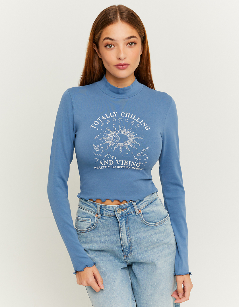 TALLY WEiJL, Blue Printed T-shirt for Women