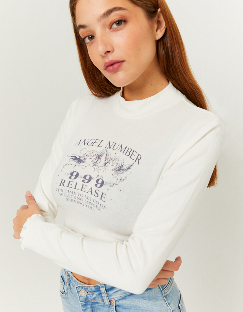 TALLY WEiJL, White Printed T-shirt for Women