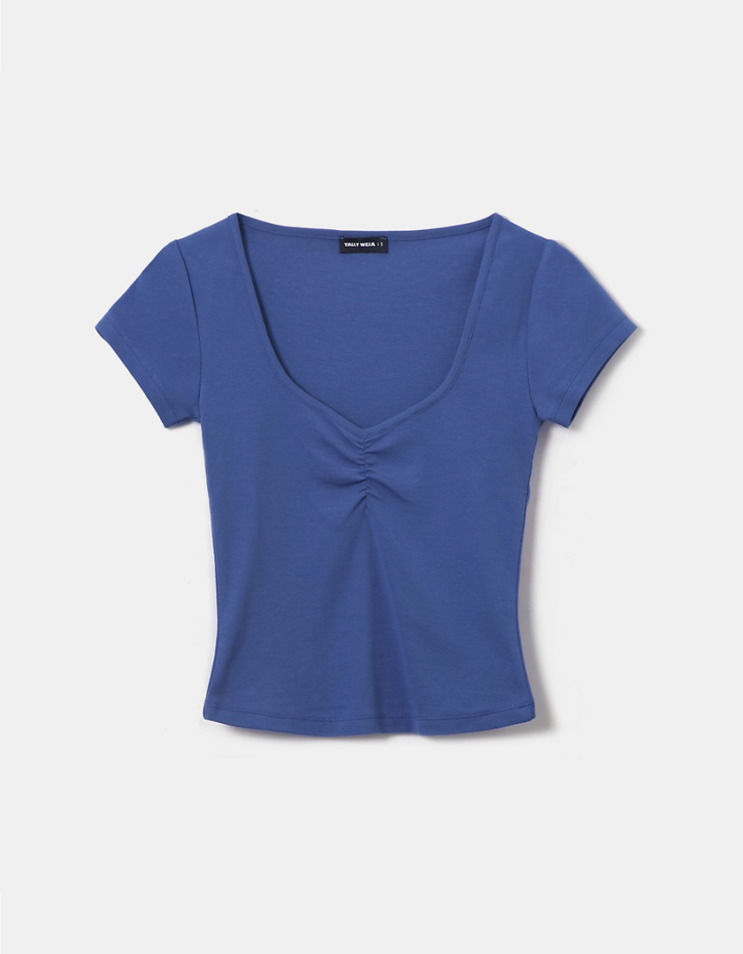 TALLY WEiJL, Μπλε Basic  T-shirt for Women