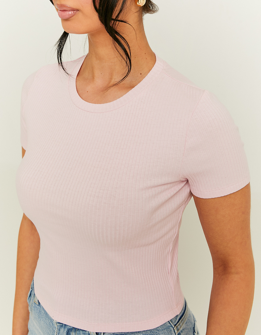 TALLY WEiJL, Pink Basic Cropped T-shirt for Women