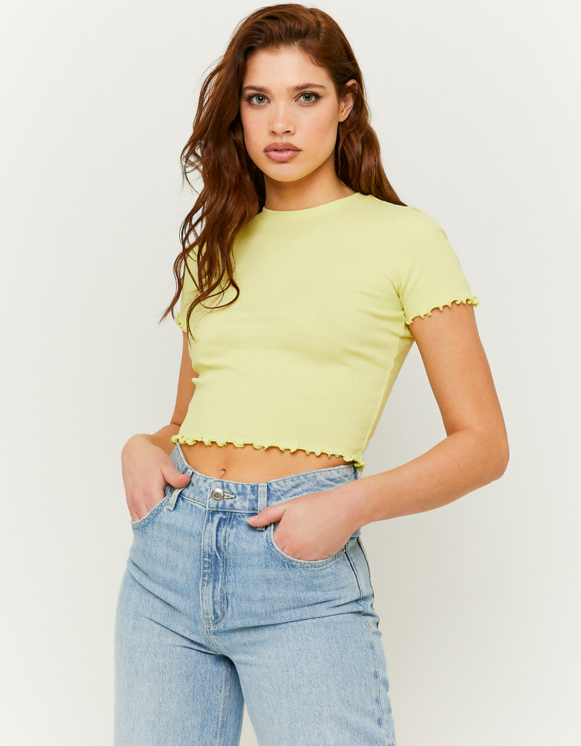 TALLY WEiJL, Yellow Cropped T-shirt for Women