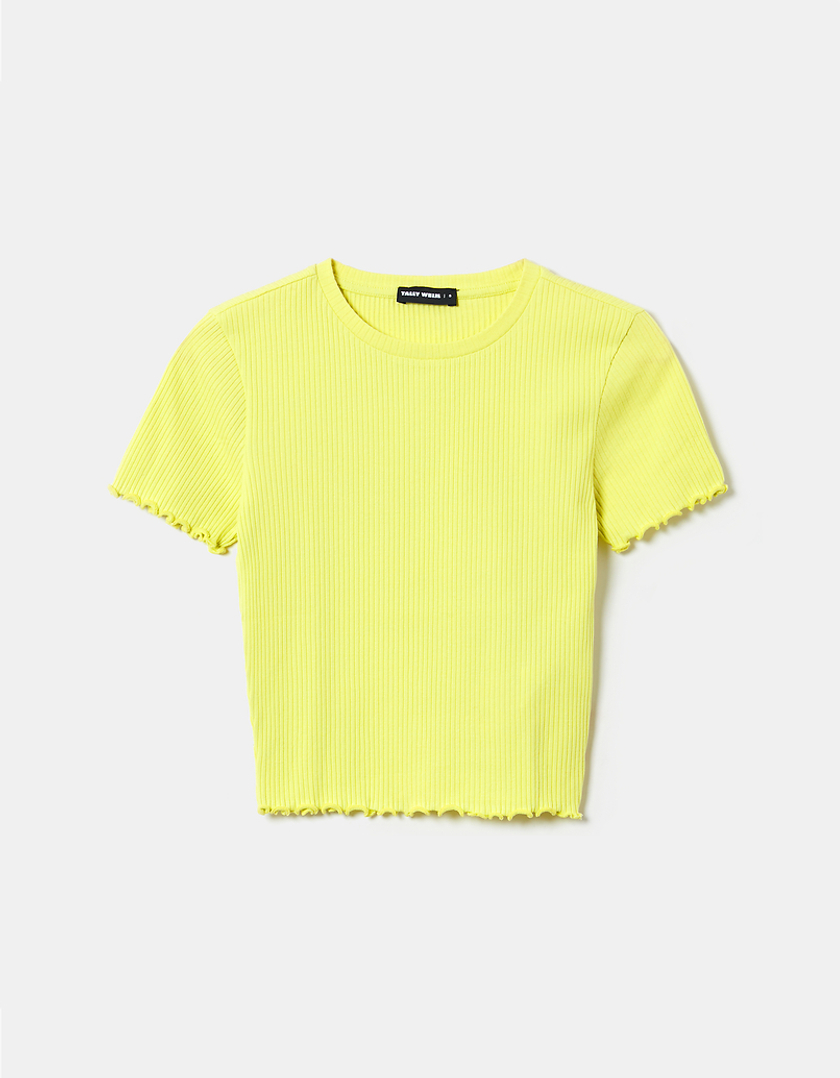 TALLY WEiJL, Yellow Cropped T-shirt for Women