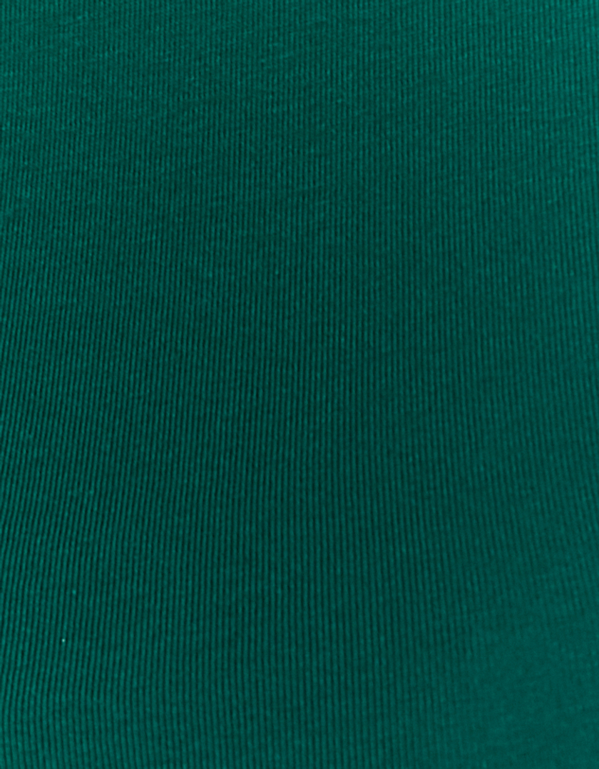 TALLY WEiJL, Green Ribbed Basic T-Shirt for Women