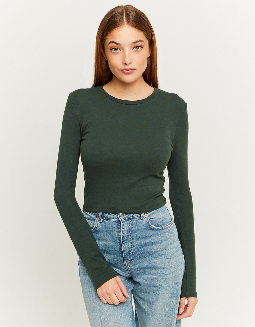 TALLY WEiJL, Green Long Sleeves T-shirt for Women