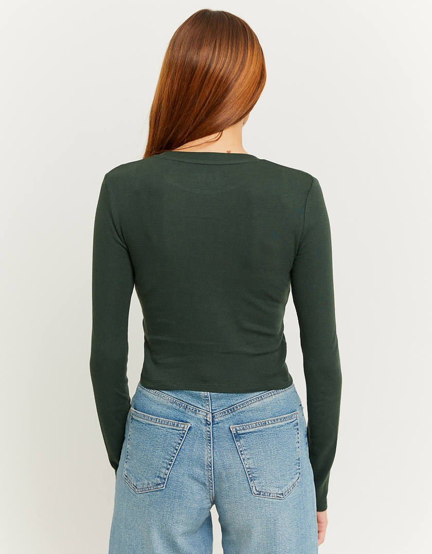 TALLY WEiJL, Green Long Sleeves T-shirt for Women