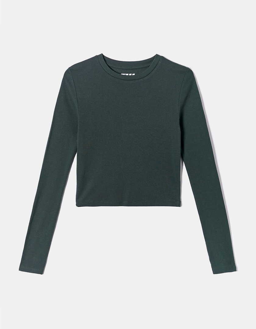 TALLY WEiJL, Green Long Sleeves T-shirt for Women