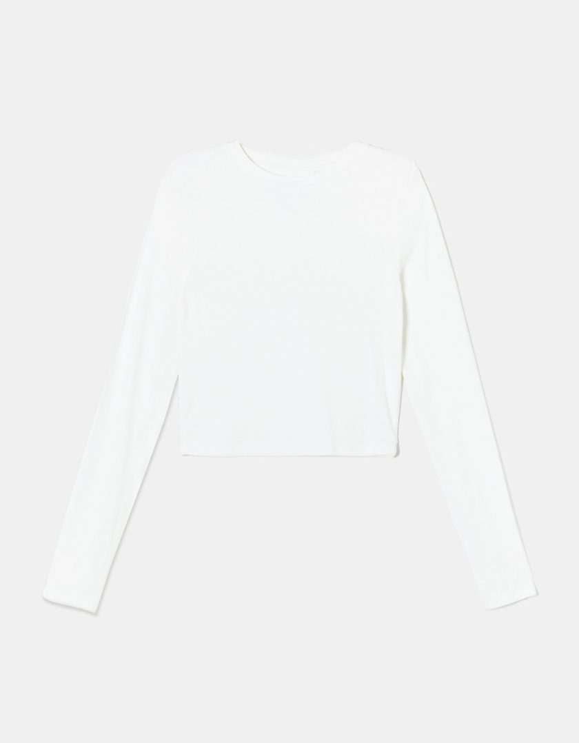 TALLY WEiJL, White Long Sleeves T-Shirt for Women