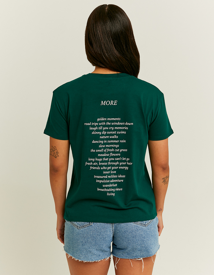 TALLY WEiJL, Green Regular Printed T-Shirt for Women