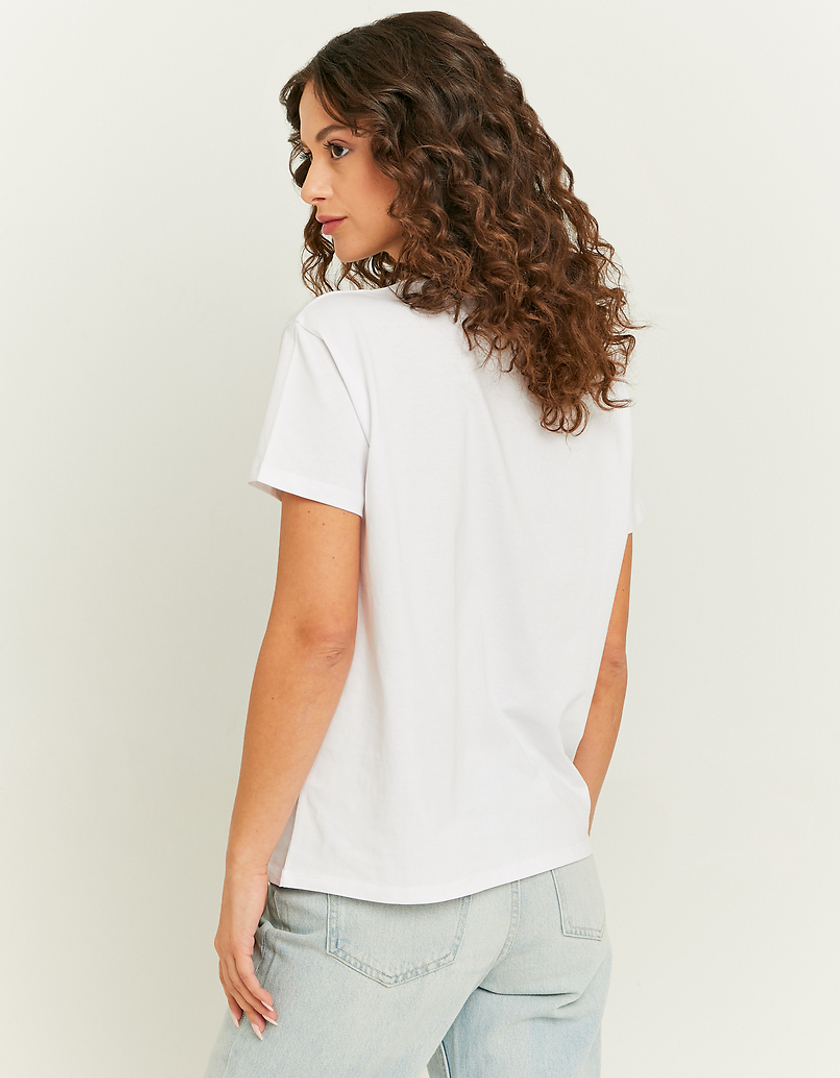 TALLY WEiJL, White Oversize Printed T-shirt for Women