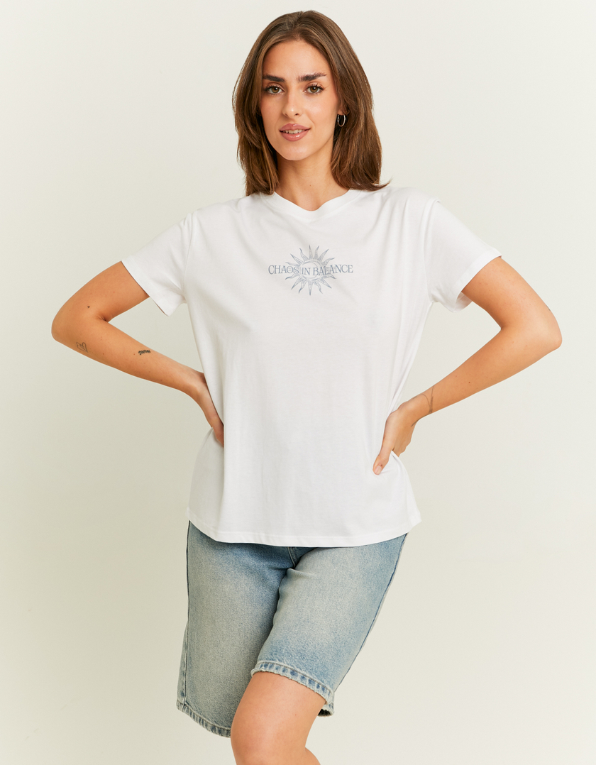 TALLY WEiJL, T-Shirt Blanc Imprimé for Women