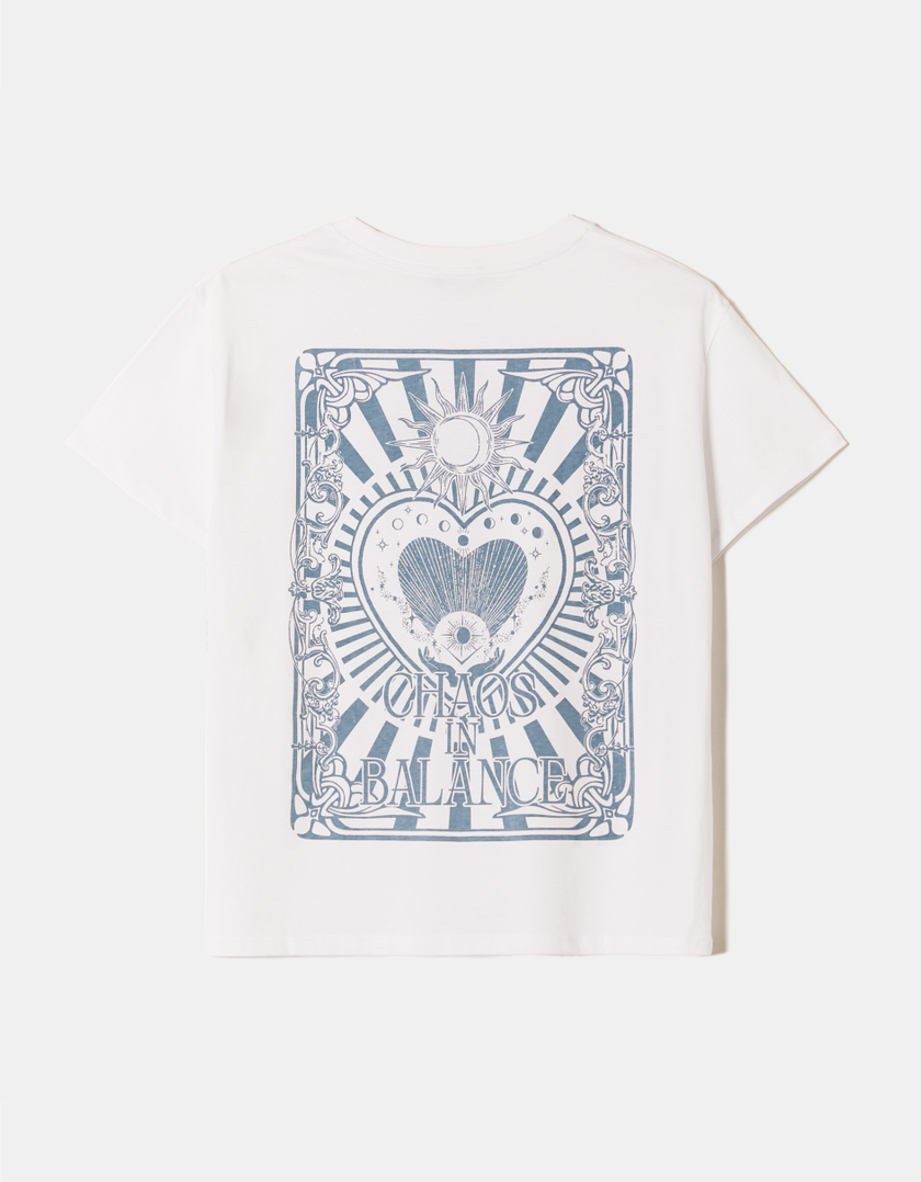 TALLY WEiJL, White Printed T-Shirt for Women