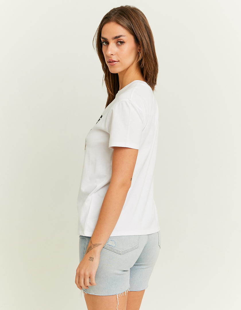 TALLY WEiJL, White Printed T-Shirt for Women