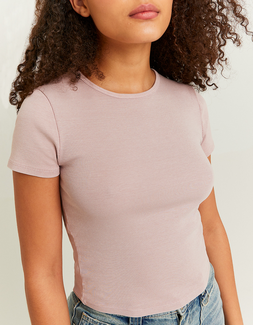 TALLY WEiJL, T-shirt basique rose delavé for Women