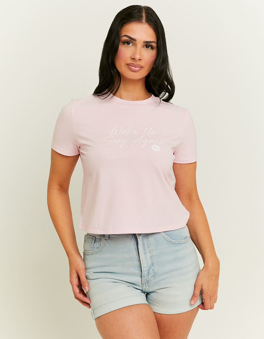 TALLY WEiJL, Printed Pink T-shirt for Women