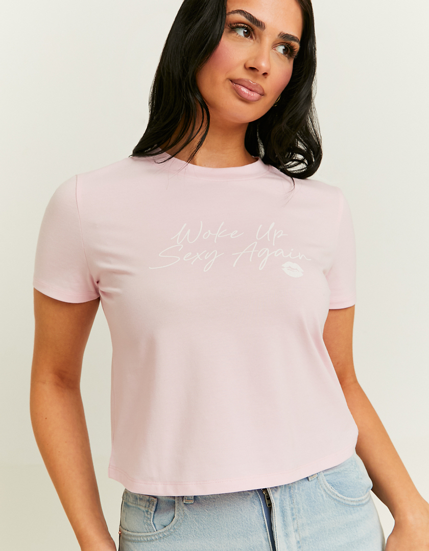 TALLY WEiJL, Printed Pink T-shirt for Women