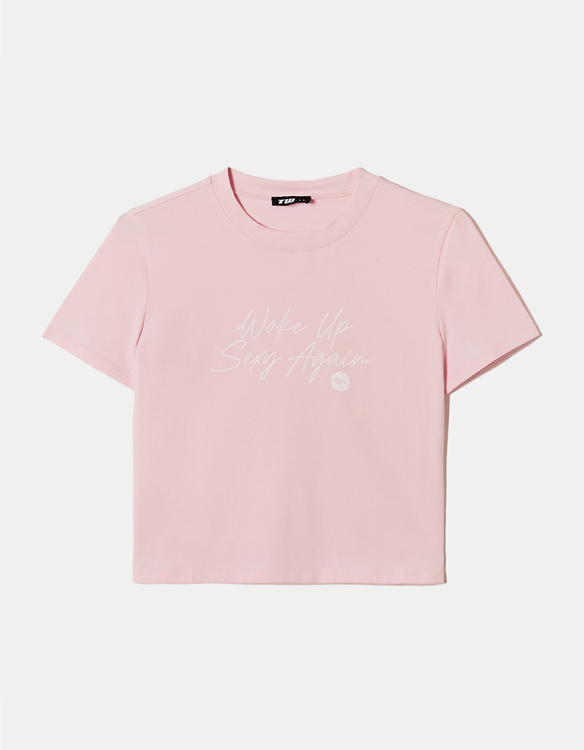 TALLY WEiJL, Printed Pink T-shirt for Women