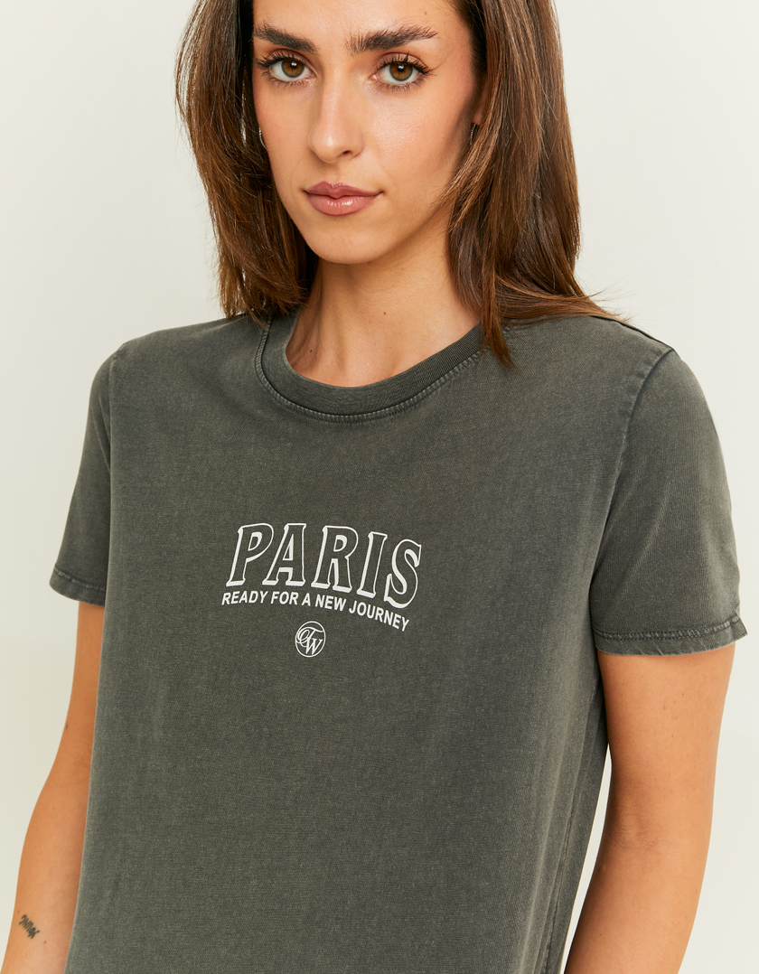 TALLY WEiJL, Grey Printed T-Shirt for Women