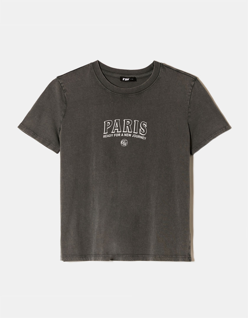 TALLY WEiJL, T-Shirt Gris Basique for Women