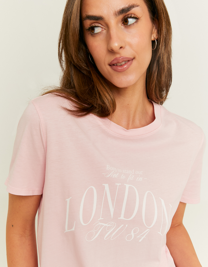 TALLY WEiJL, Pink Printed T-Shirt for Women