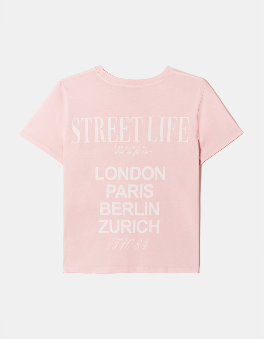 TALLY WEiJL, Pinkes bedrucktes T-Shirt for Women