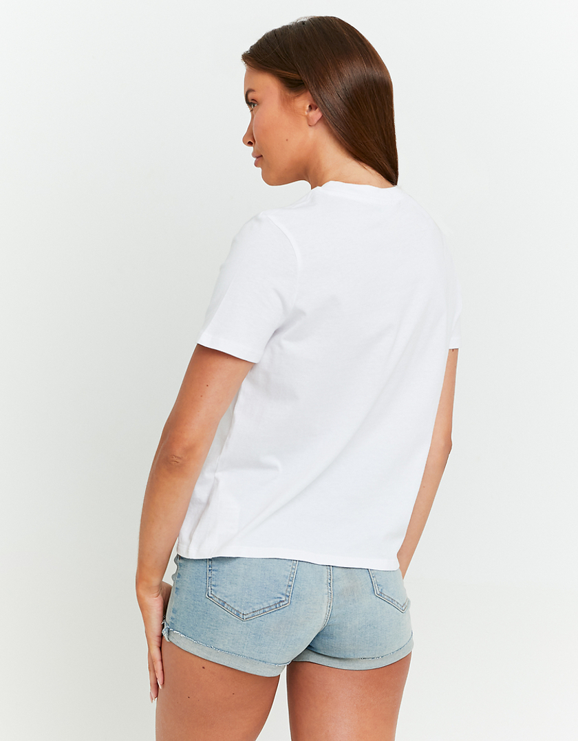 TALLY WEiJL, White Printed Regular T-shirt for Women