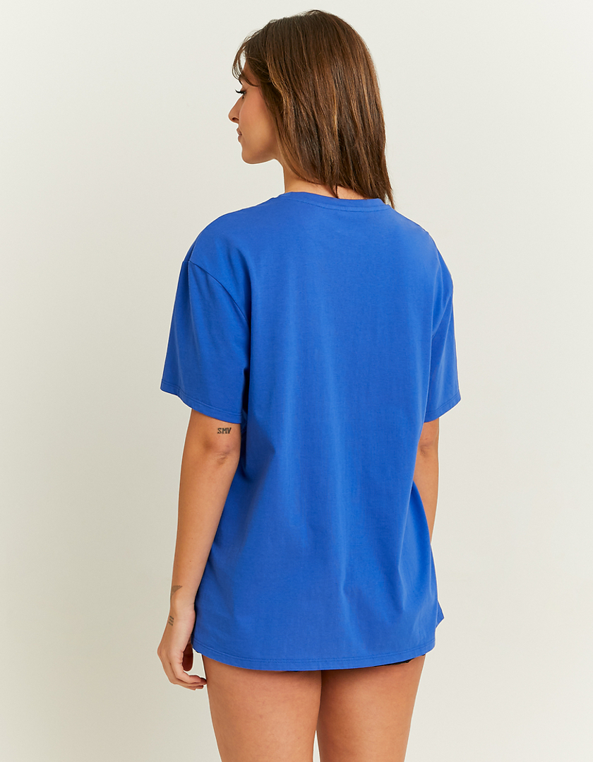 TALLY WEiJL, Maglietta Oversize Blu con Stampa for Women