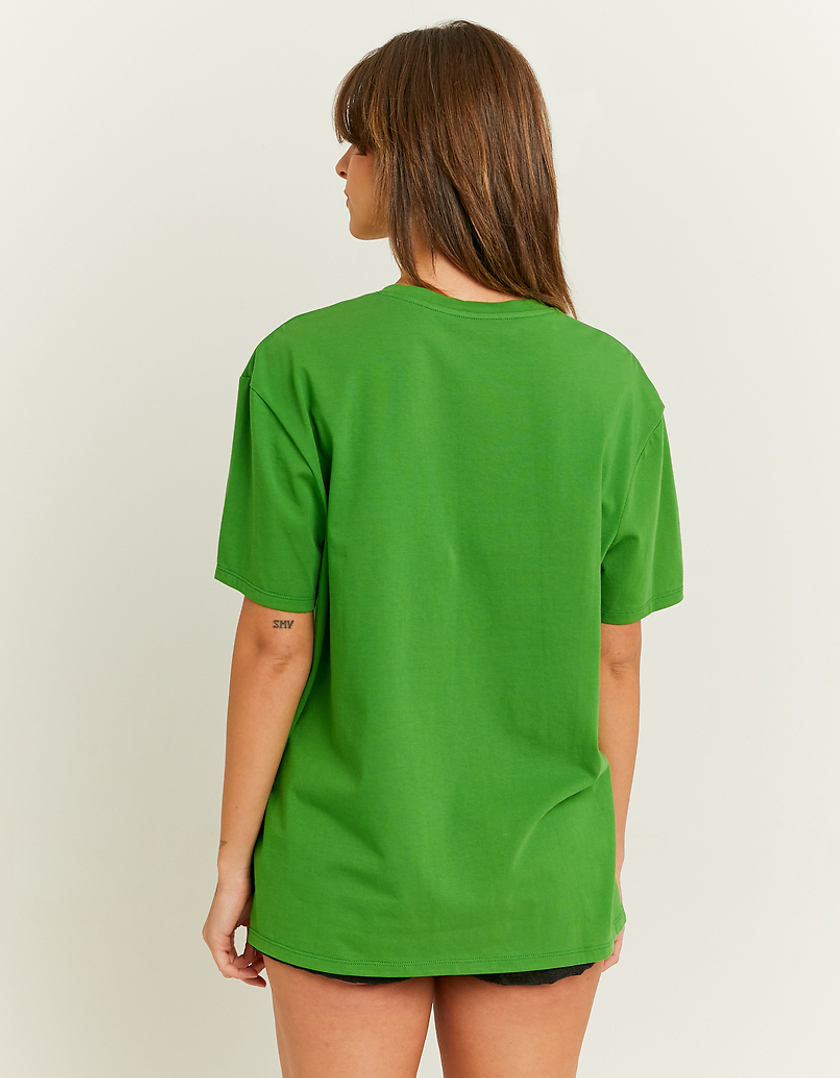 TALLY WEiJL, Green Oversize Printed T-shirt for Women