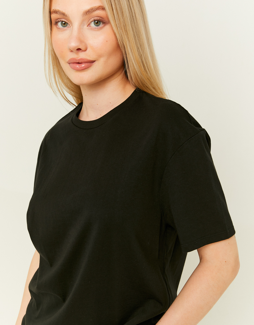 TALLY WEiJL, Black Oversized Basic T-Shirt for Women