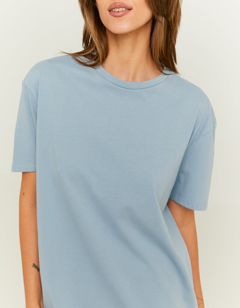 TALLY WEiJL, T-Shirt Bleu Basique Oversize for Women