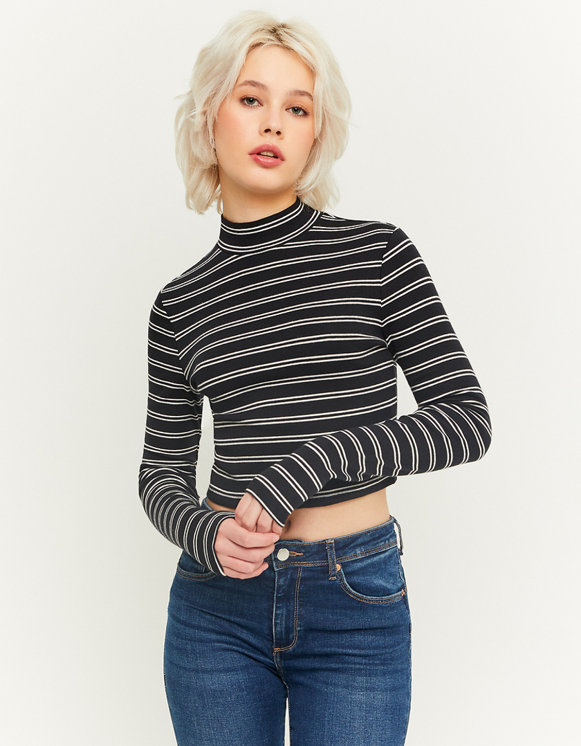 TALLY WEiJL, Striped Cropped Basic T-shirt for Women