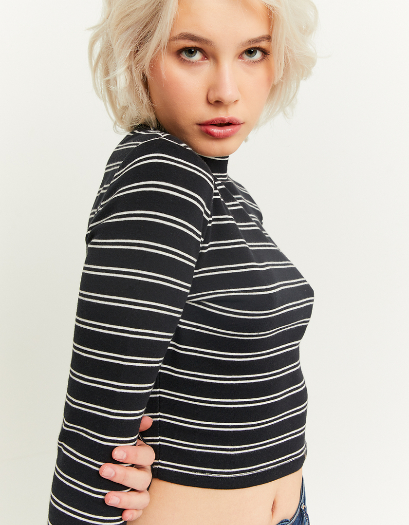 TALLY WEiJL, Striped Cropped Basic T-shirt for Women