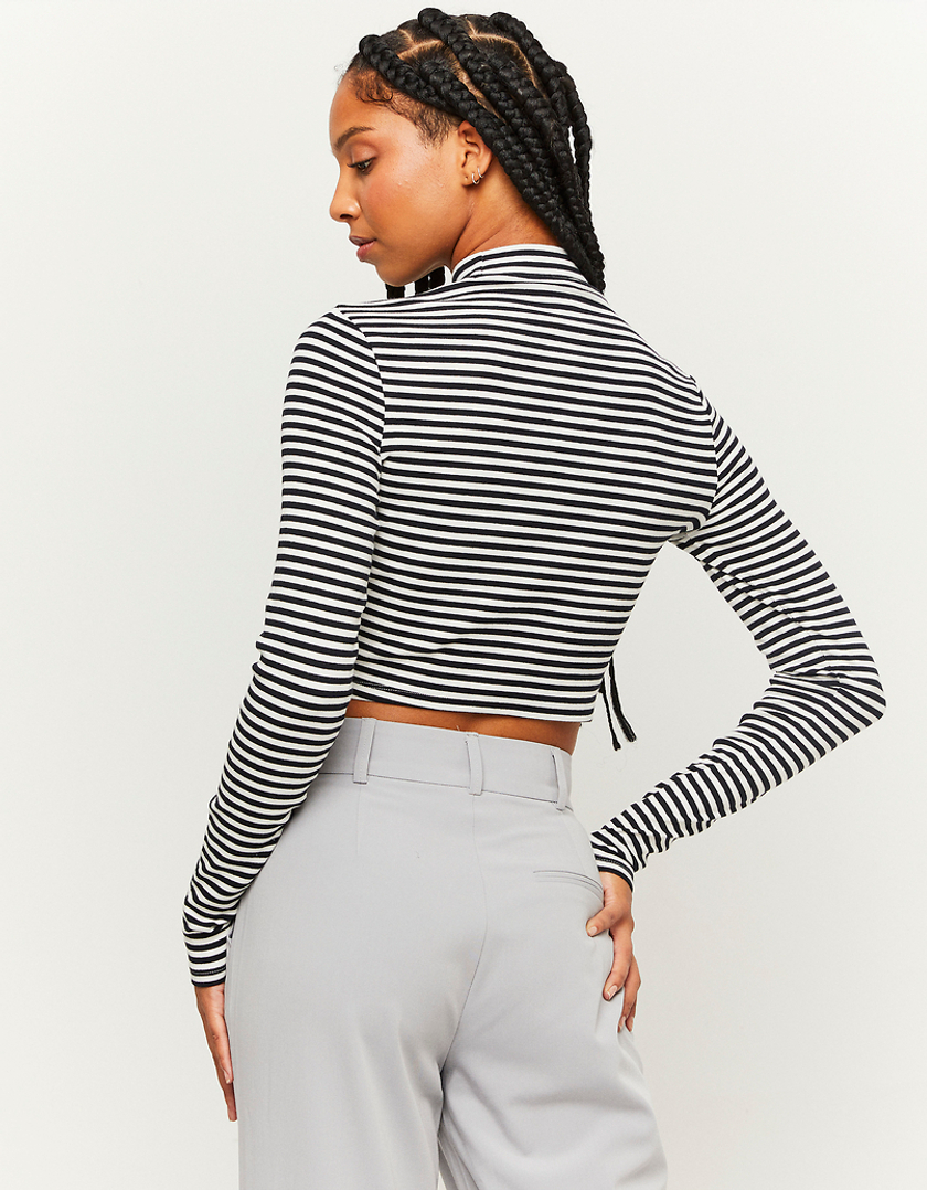 TALLY WEiJL, Striped Cropped Basic T-Shirt for Women