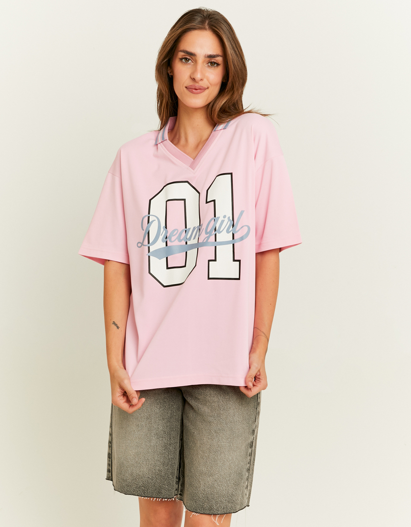 TALLY WEiJL, Pinkes Fußball-T-Shirt for Women