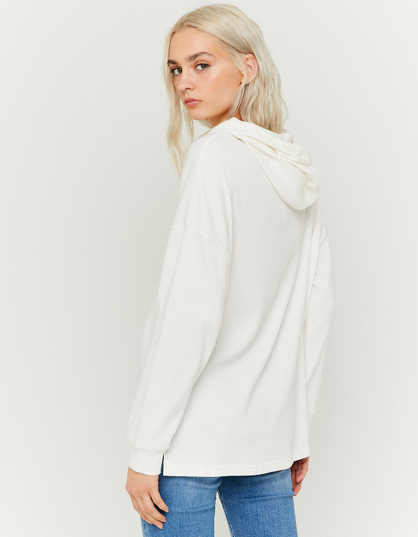 TALLY WEiJL, Weiße Oversize Top mit Kapuze for Women