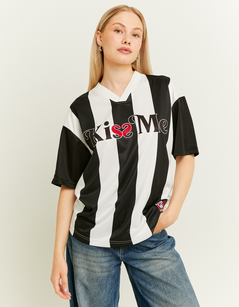 TALLY WEiJL, Stripped Football T-Shirt for Women