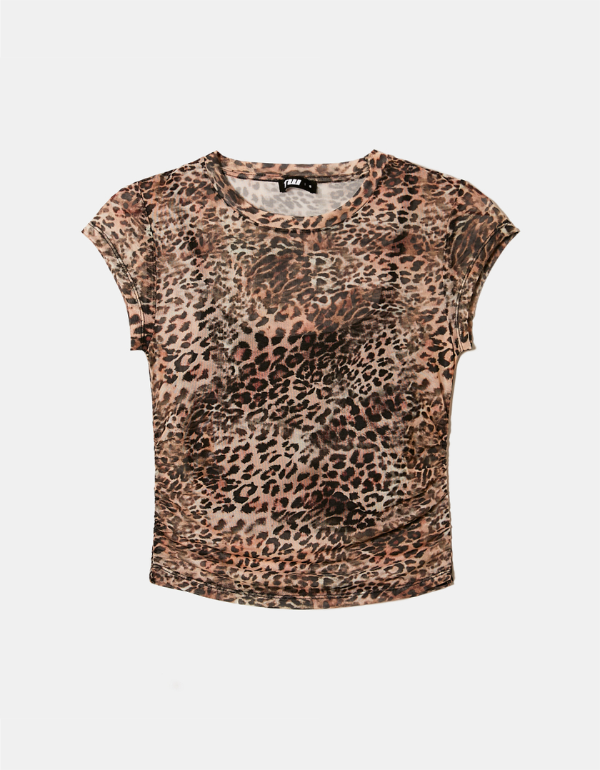 TALLY WEiJL, Top Smanicato Stampa Animalier Leo for Women