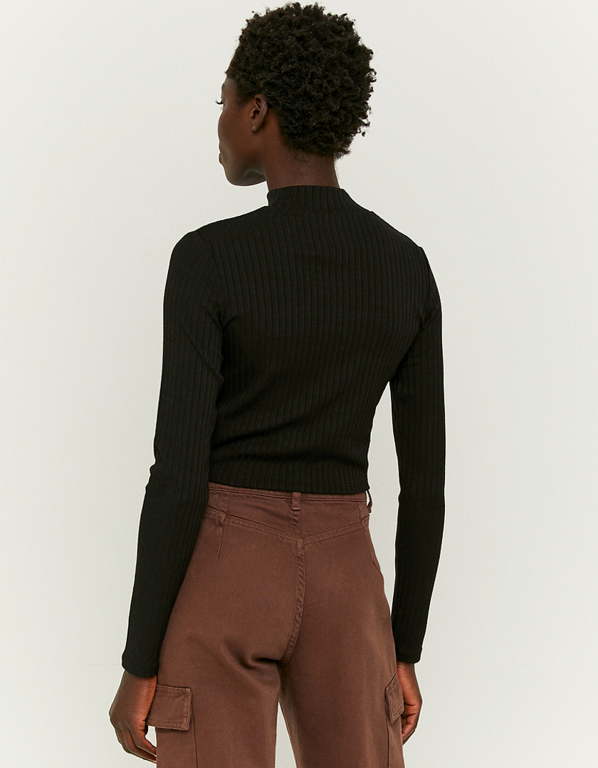 TALLY WEiJL, Μπλούζα Cropped Basic Μαύρη for Women