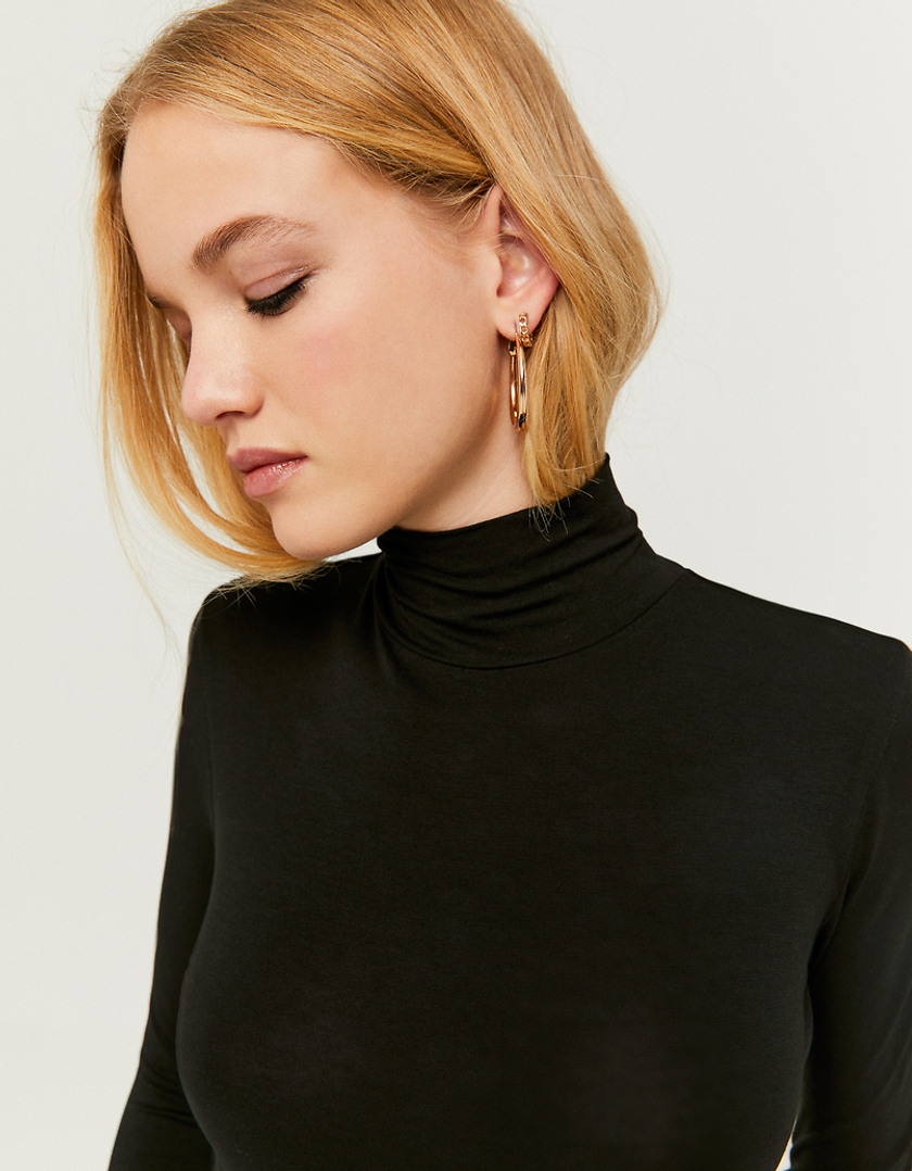 TALLY WEiJL, Basic Black Long Sleeves Top for Women