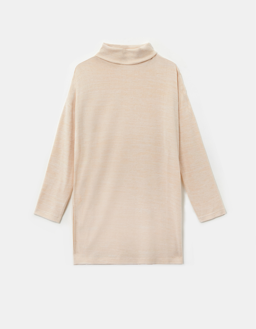 TALLY WEiJL, Pull Oversize Col Roulé Beige for Women