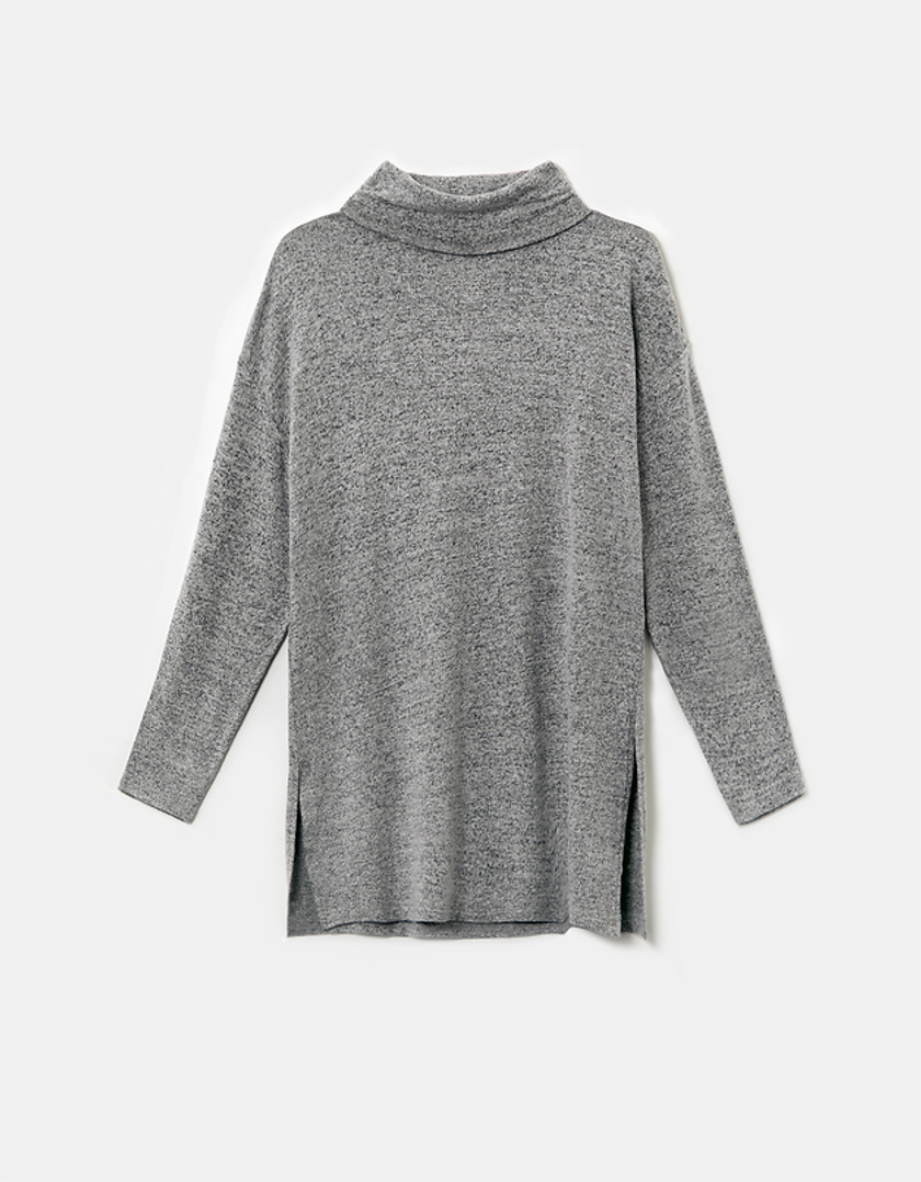 TALLY WEiJL, Pull Oversize Col Roulé Gris for Women