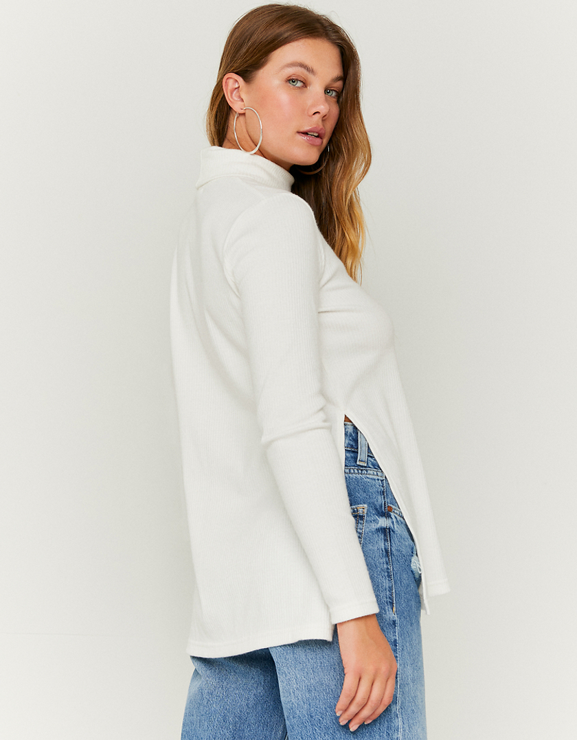 TALLY WEiJL, White Knitted Basic Pullover for Women