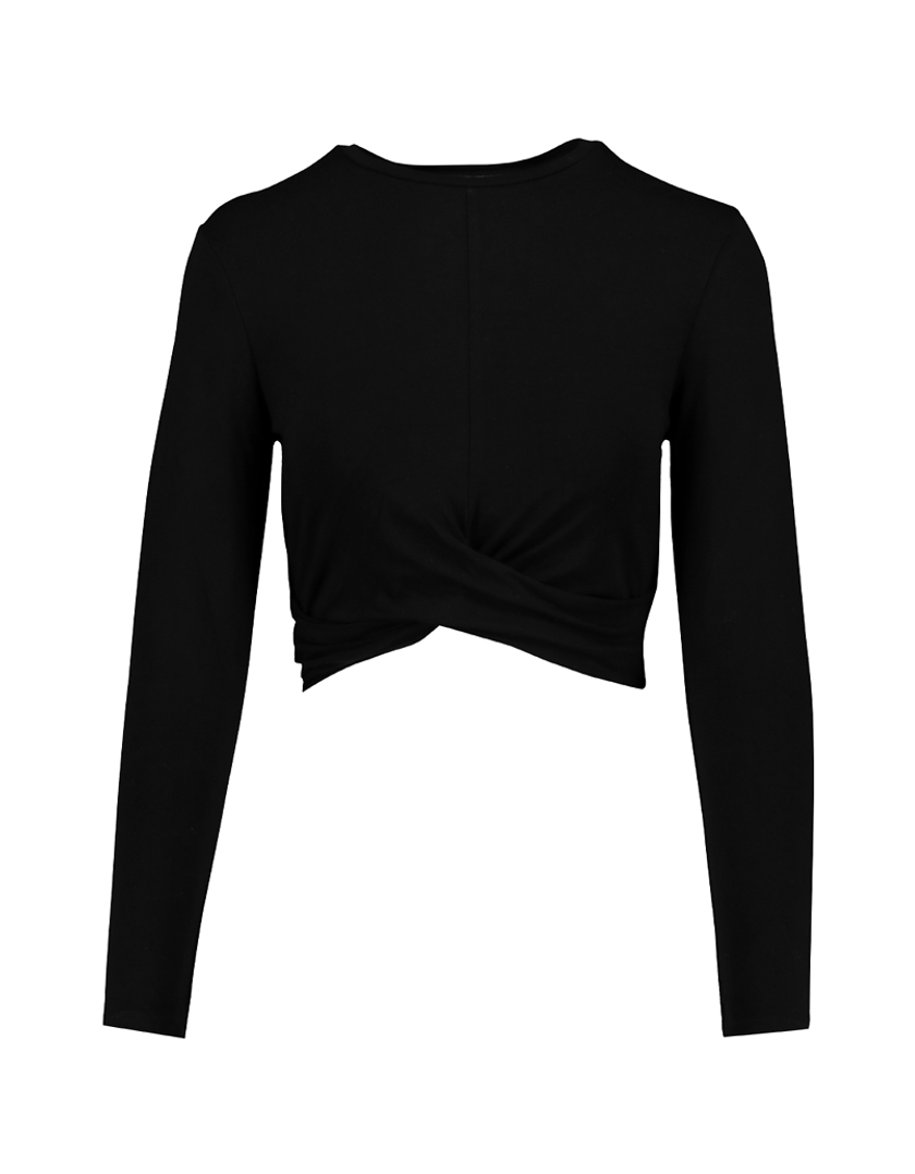 TALLY WEiJL, Schwarzes Crop Top mit Twist-Effekt for Women