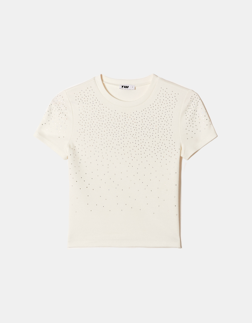 TALLY WEiJL, Top Blanc en Strass for Women