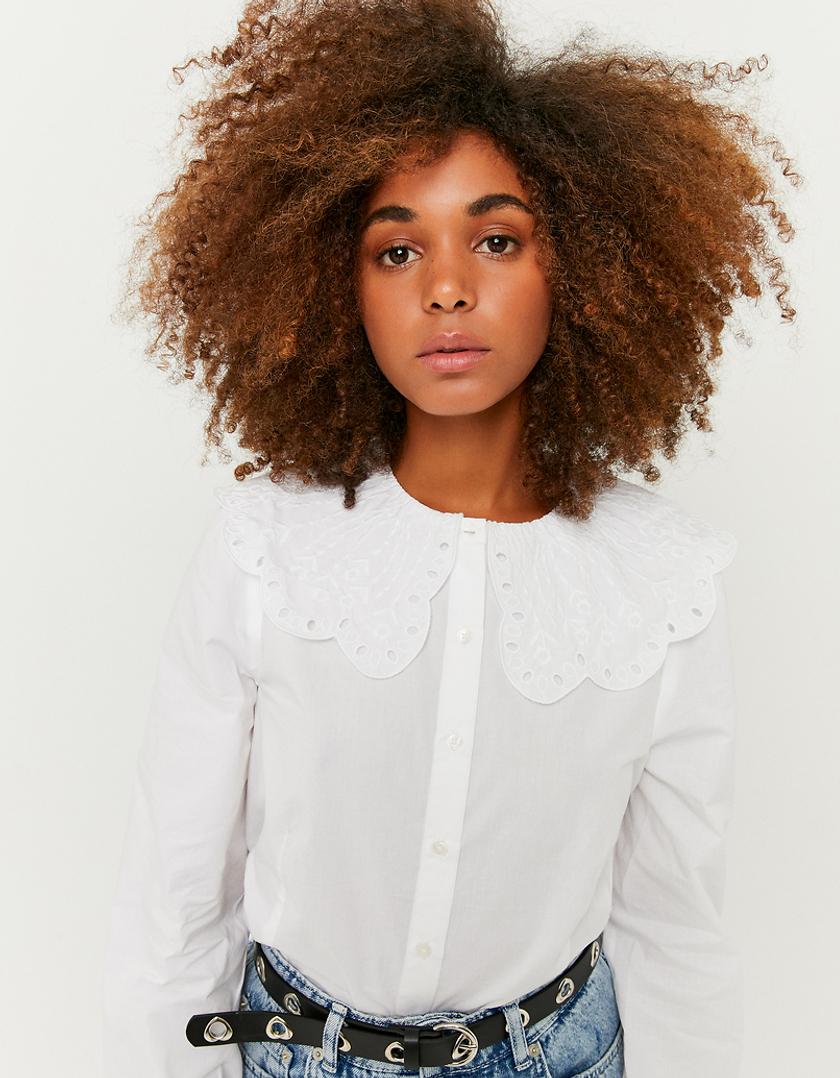 TALLY WEiJL, White Romantic Shirt for Women