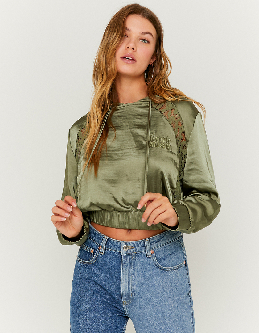 TALLY WEiJL, Top a Maniche Lunghe Verde for Women