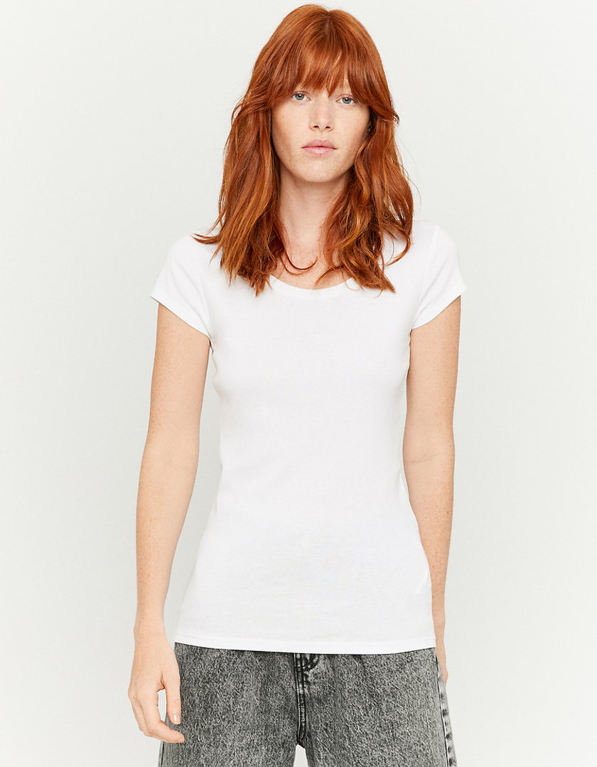 TALLY WEiJL, Weißes Basic T-Shirt for Women